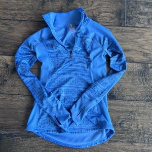 Calia Womens Small Quarter Zip In Perrywinkle Blue Size XS